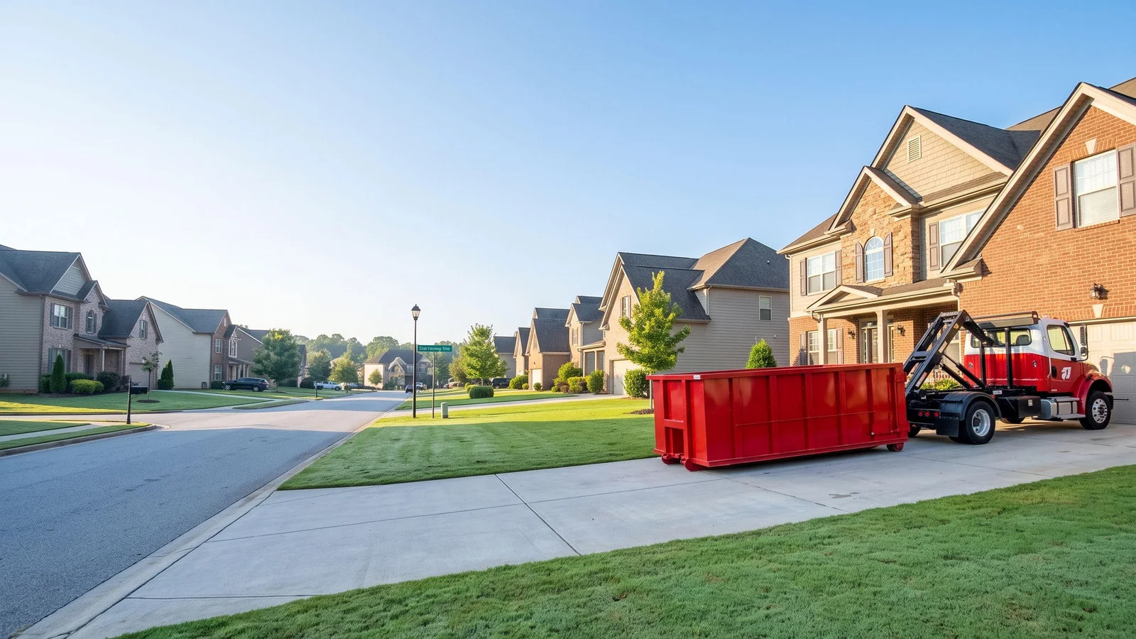 Roll-off dumpster delivered in Riverdale, Georgia by Stockbridge Dumpster Rental Solutions